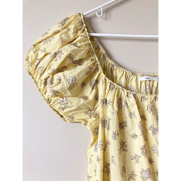 DOEN Julie Mini Dress in Sunshine Bouton De Rose Print L - Picture 7 of 12